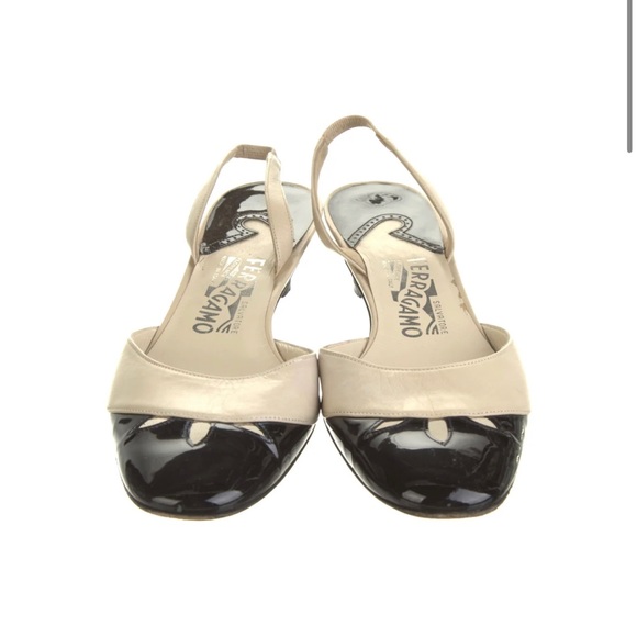 SALVATORE FERRAGAMO
Leather Colorblock Pattern Slingback Flats - Picture 3 of 5